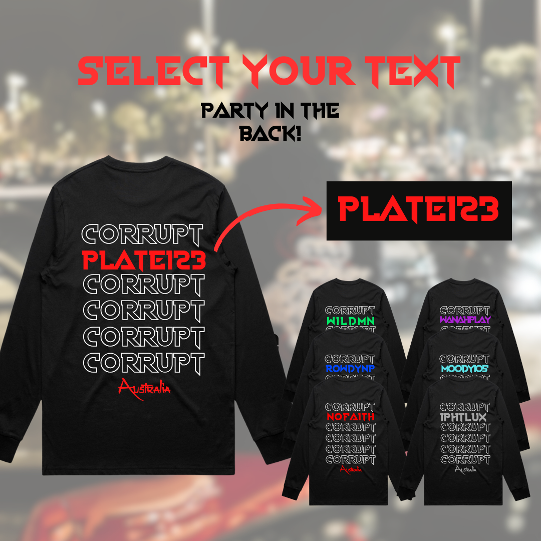 Corrupt Custom Long Sleeve Tee